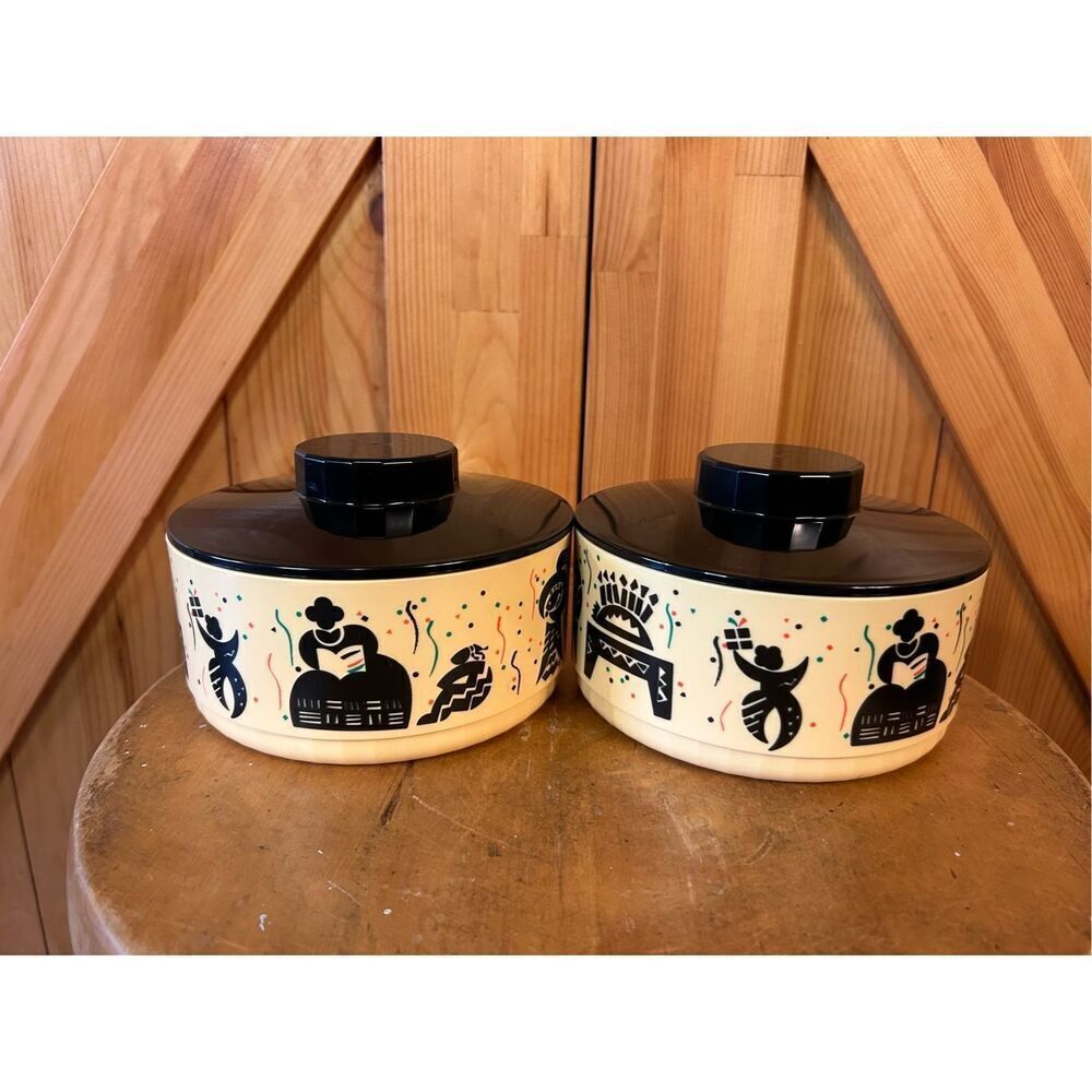 Vintage Tupperware Black Americana Memorabilia African Reggae bowls celebrate (8